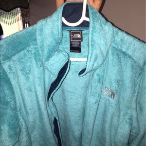 Large North Face fuzzy jacket