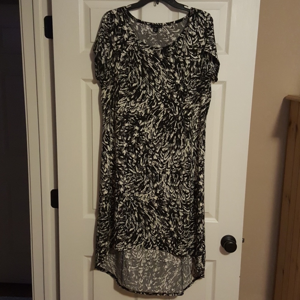 Black n cream high low dress worn 3 times