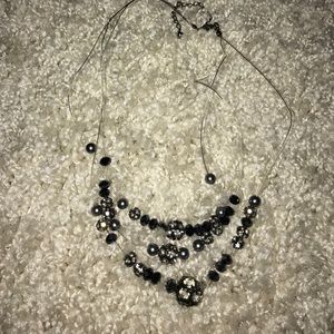 Rhinestone and bead necklace.