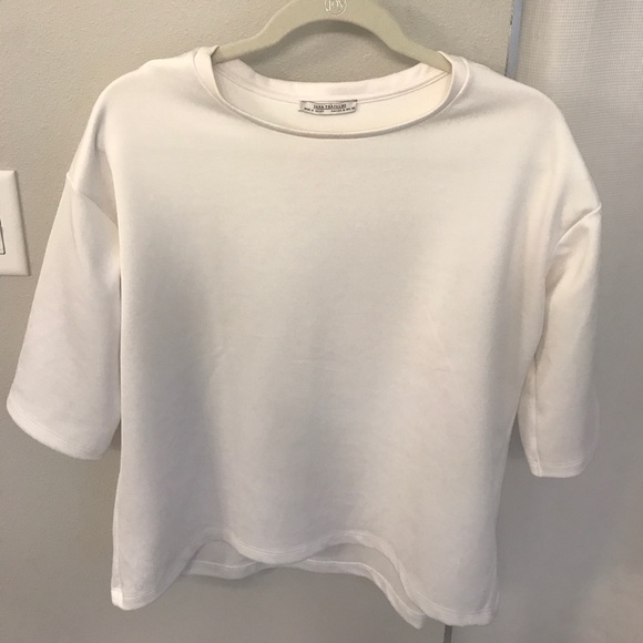 Zara Tops - Zara white tee size small