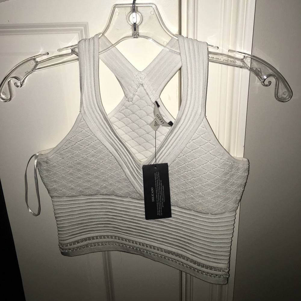 white crop top *brand new!!! TAGS STILL ON!