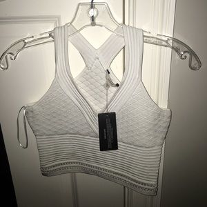 white crop top *brand new!!! TAGS STILL ON!
