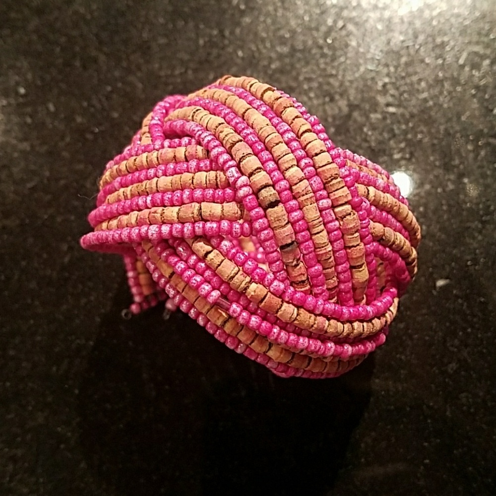 Pink & Cork Bangle