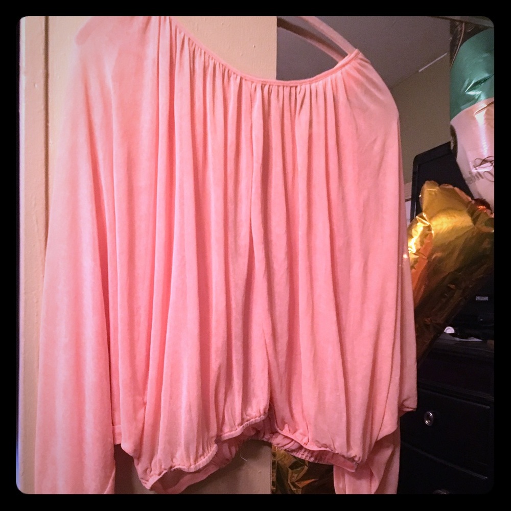 Pink sheer blouse