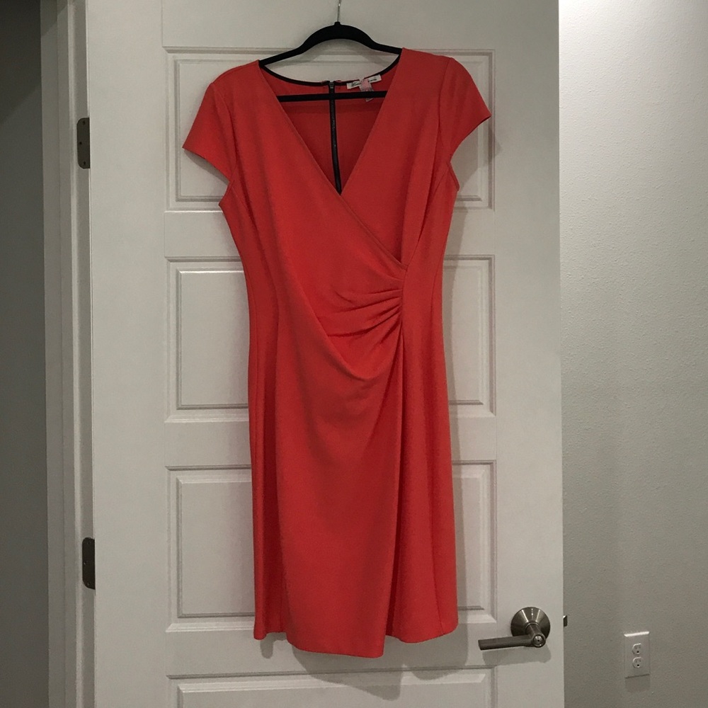 Orange cap-sleeved Kenneth Cole New York Dress