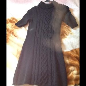 Black funeral turtle neck dress