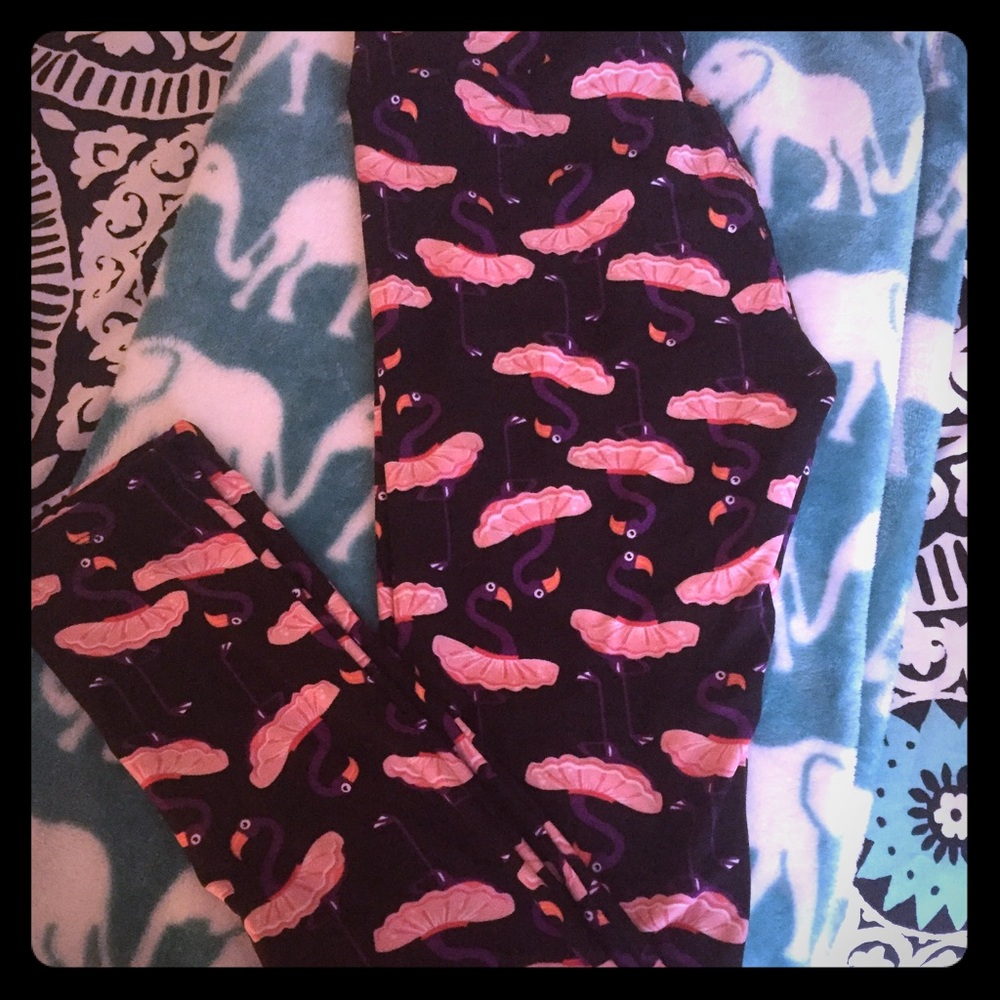 OS Flamingo Leggings from Lularoe