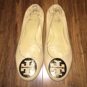 Beige Tory Burch Flats