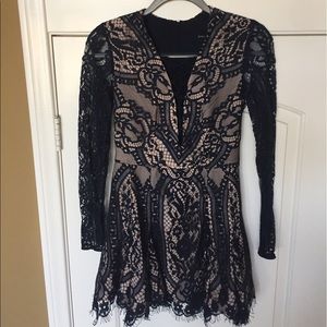 Blue lace formal dress from Revolve