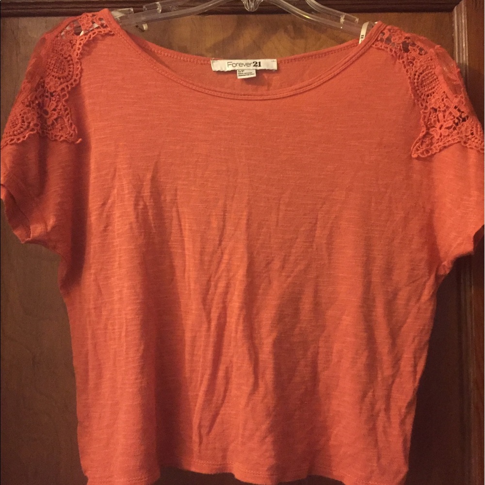 Forever 21 crop top with lace detailing