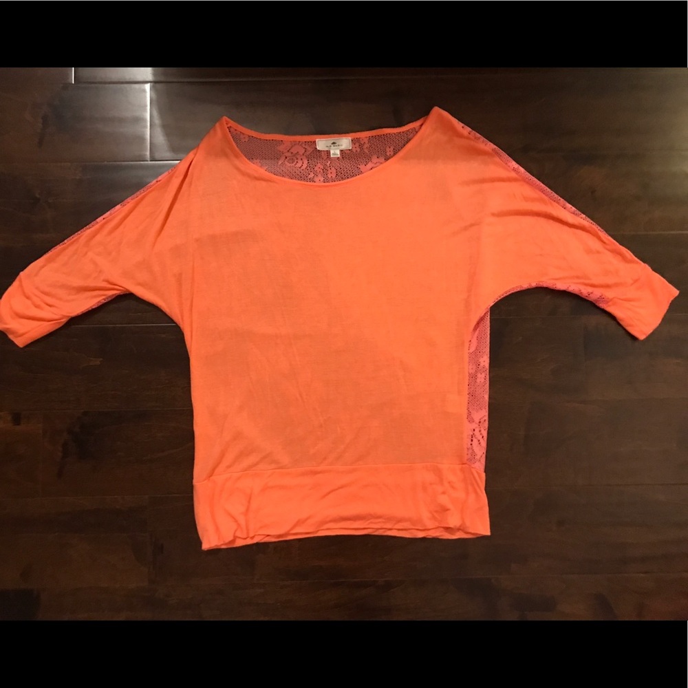 Cotton and Lace Orange Pullover