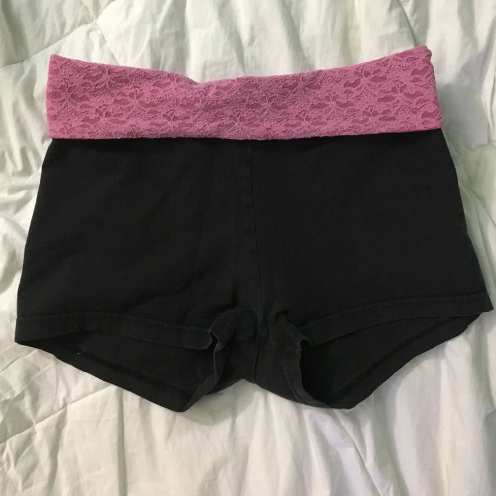 Foldover Waist Yoga Shorts