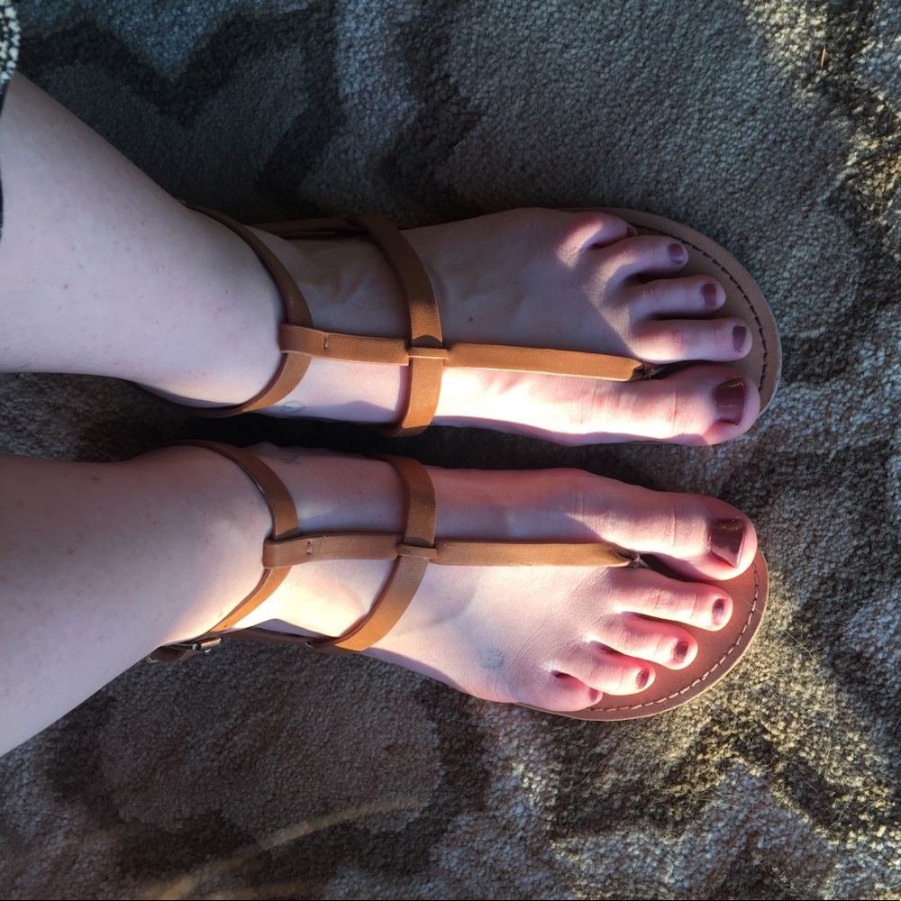 loft tan sandals
