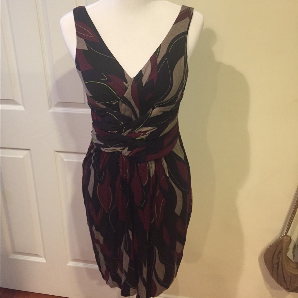 Purple printed jersey dress