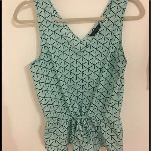 Blue Printed Banana Republic Top