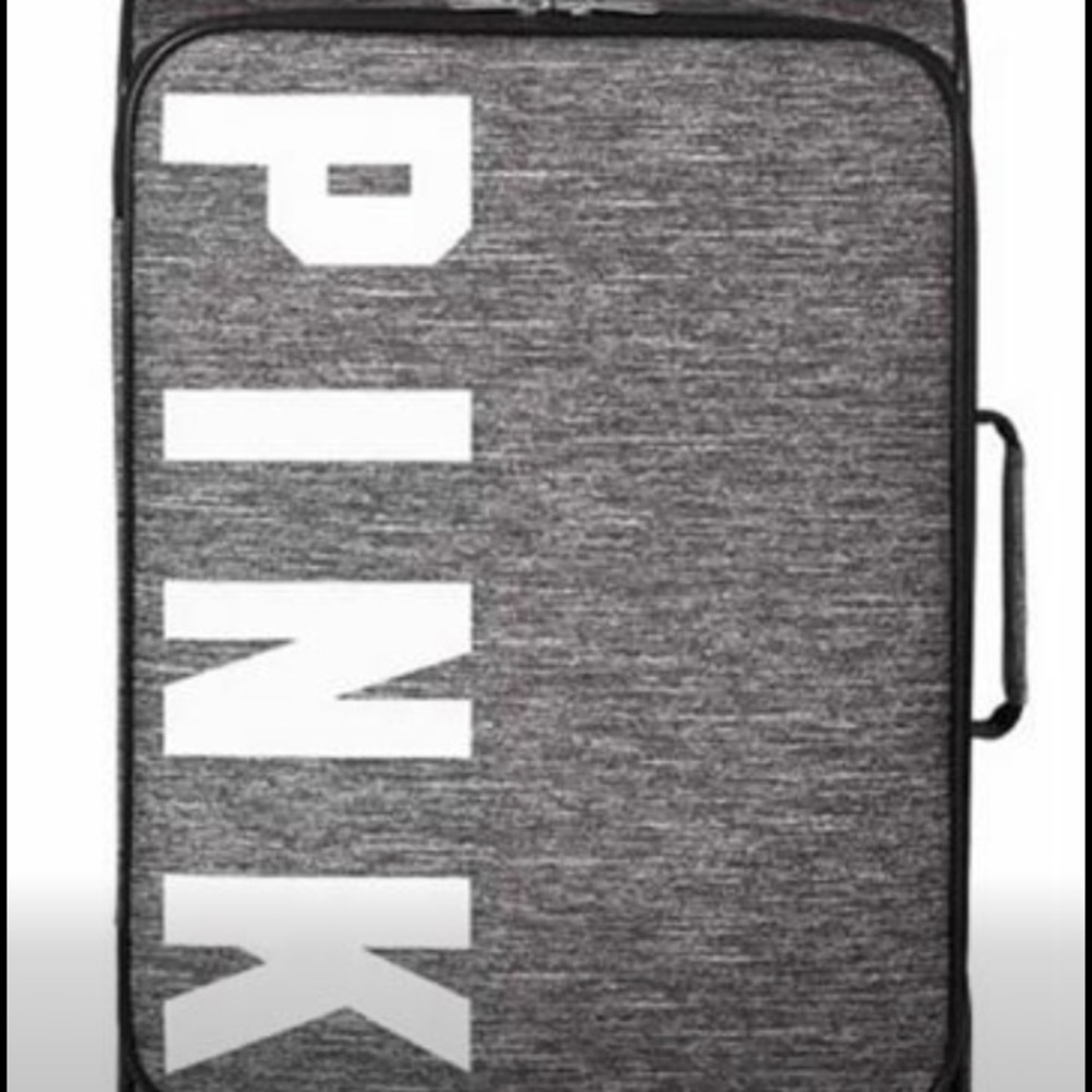 Victoria's Secret Pink Wheelie Luggage Grey New