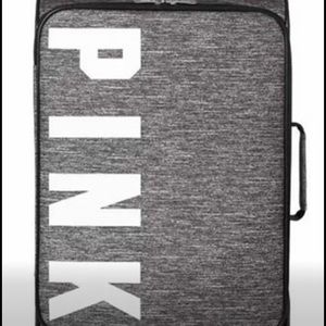 Victoria's Secret Pink Wheelie Luggage Grey New