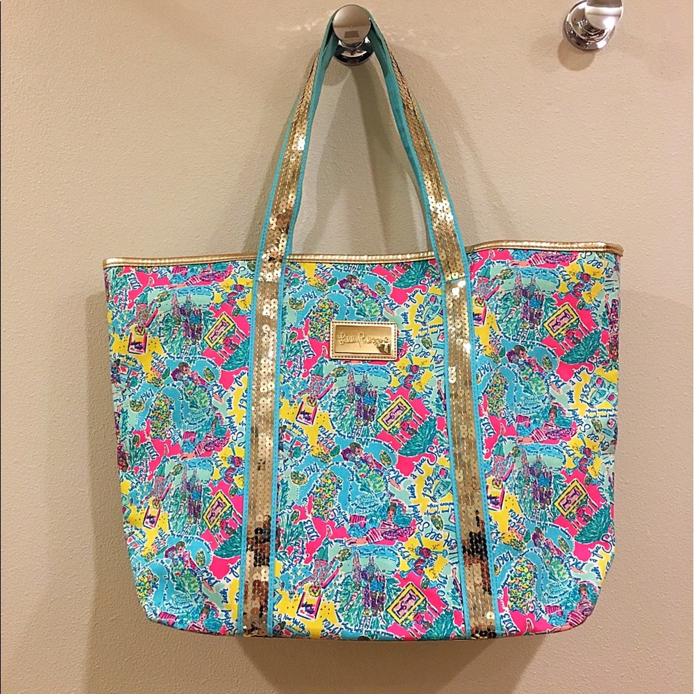 Brand new Lily Pulitzer Sequin Handle Tote