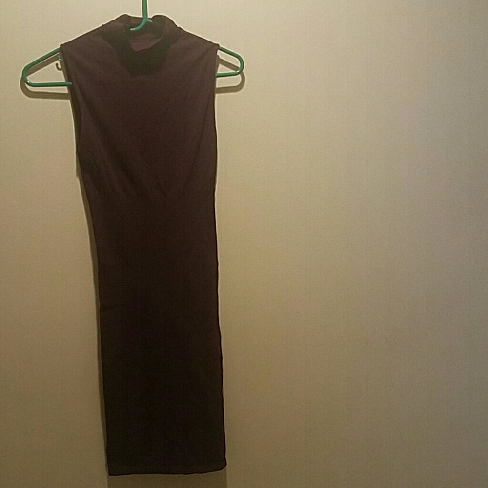 One size fits all purple turtle neck dress