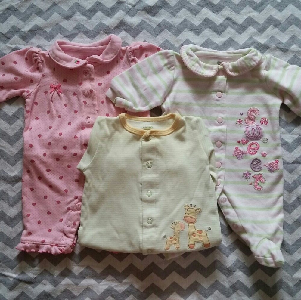 Bundle of Newborn Footed Pajamas