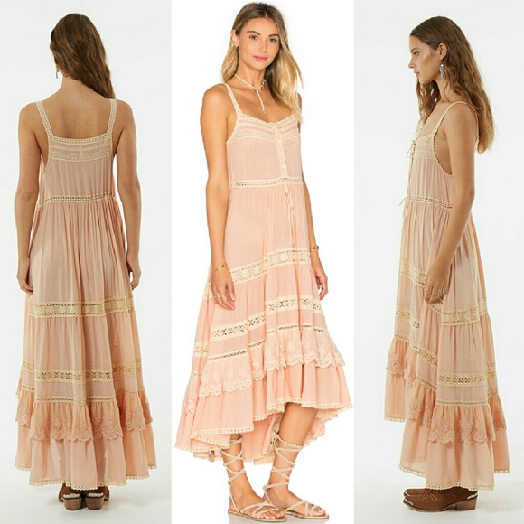 Spell designs prairie lace sun dress blush S rare - Picture 7 of 10