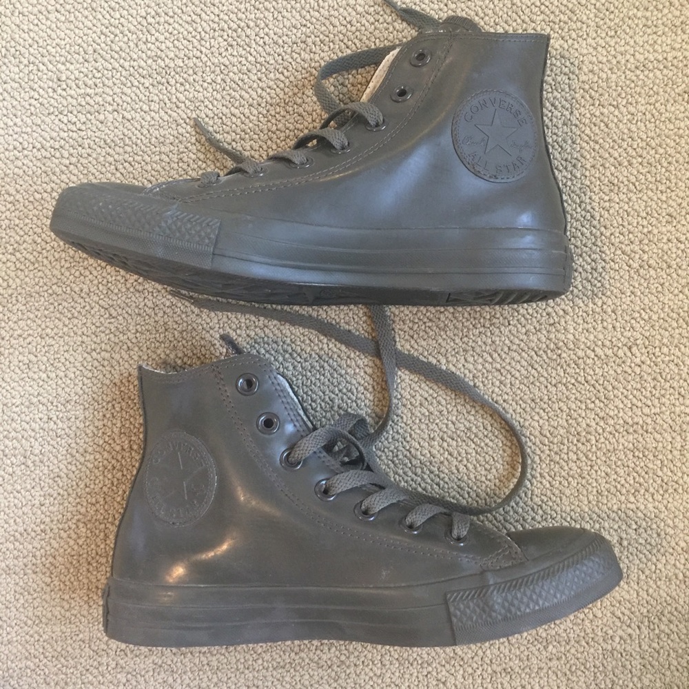 Olive Green Rubber High-Top Converse
