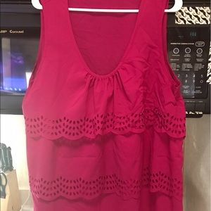 Sleeveless plus size pink