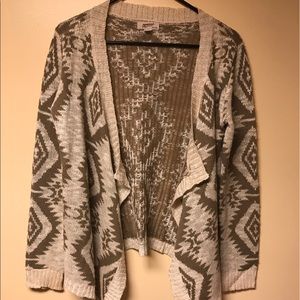 Beige Aztec cardigan