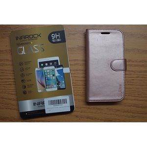 Rose Gold Samsung Galaxy S4 case +Glass Protector