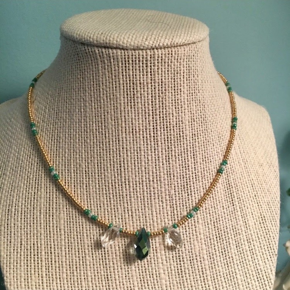 "Princess" handmade beaded choker necklace