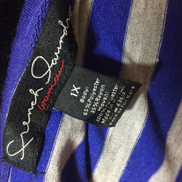 NEW  French Laundry Blue & GrayTunic Top Size 1X - Picture 4 of 4