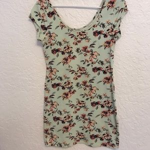 Mint green floral dress.size medium