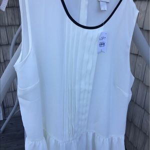 Loft sleeveless top with fitted waist