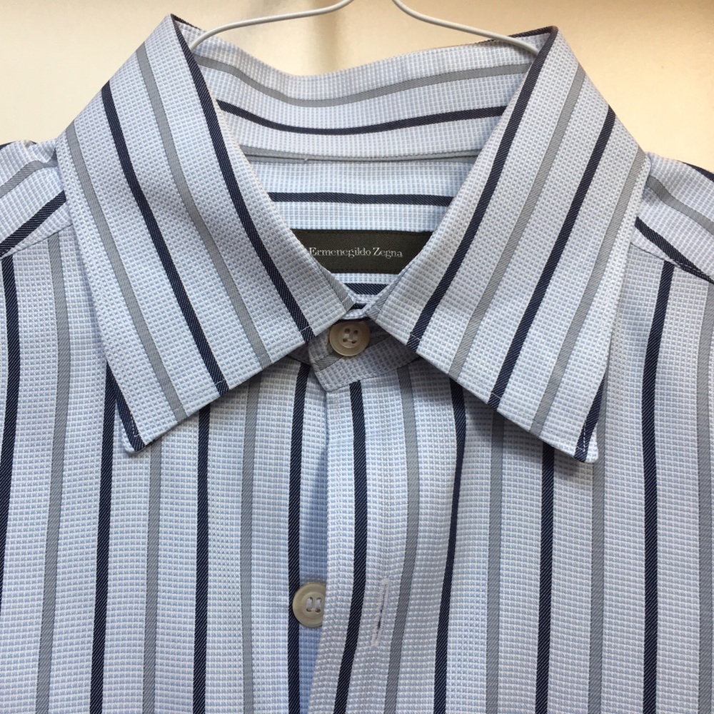 Men's Ermengildo Zegna Short Sleeve Cotton Shirt M