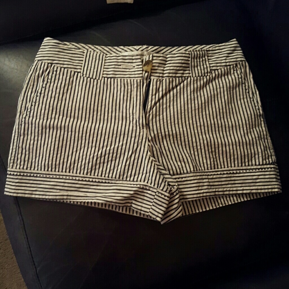 Stripped cotton shorts