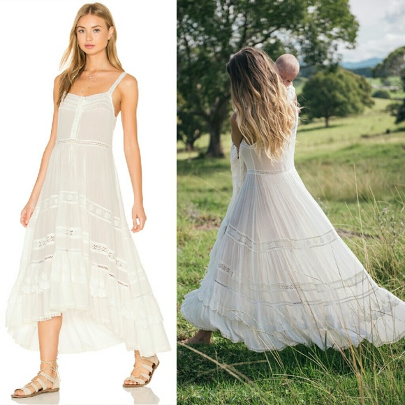 New spell designs prairie lace sun dress white S & - Picture 3 of 8