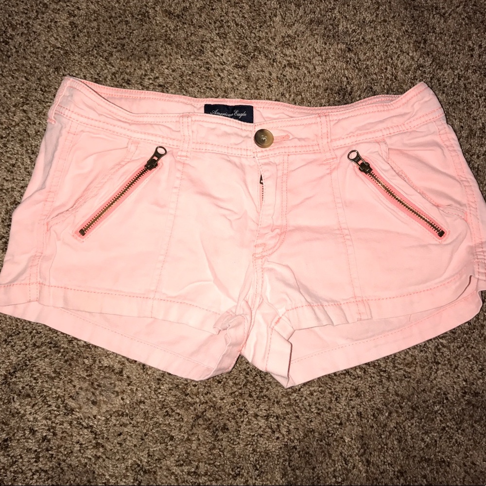pink american eagle short shorts