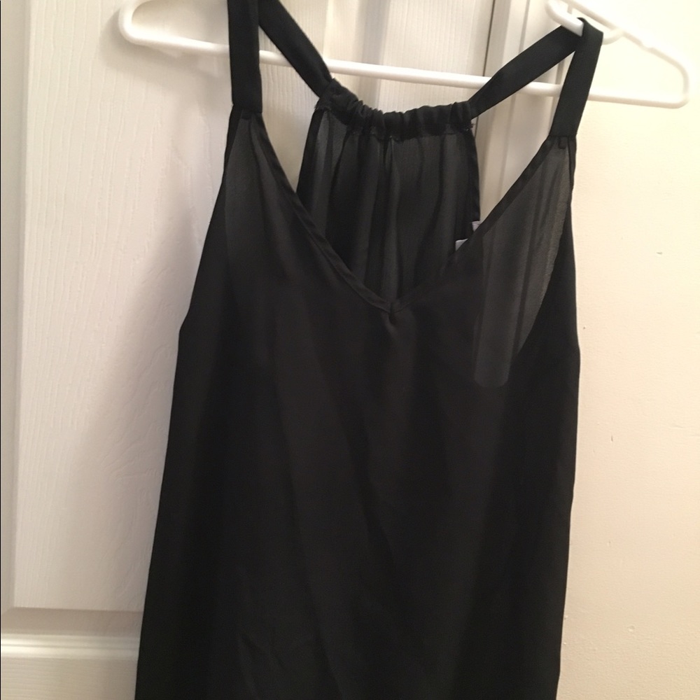 Black Charlotte Russe razor back tank, size medium