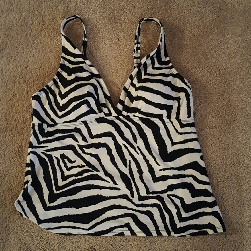 Zebra tankini top