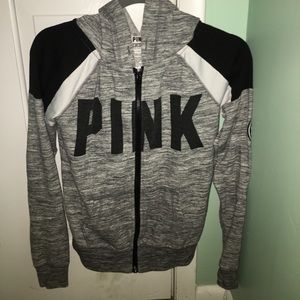 Vs pink gray/ black jacket.