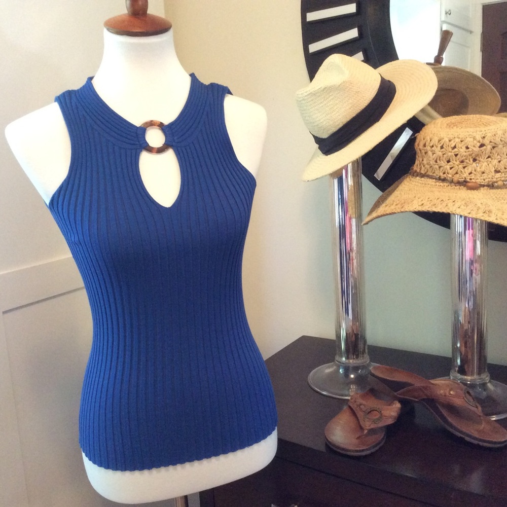 Sexy Cache Classic Silk Tank - Royal Blue -S
