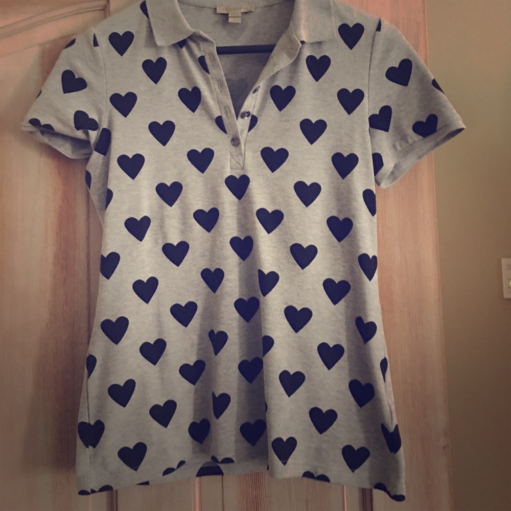 Burberry Brit polo with hearts