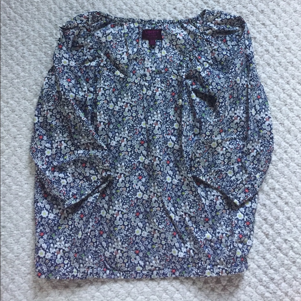 J Crew floral peasant top