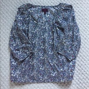 J Crew floral peasant top