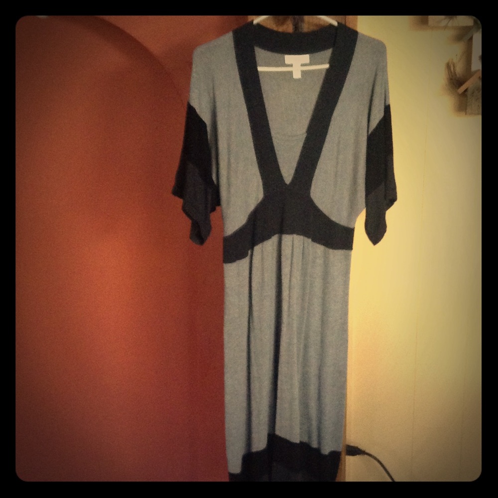 Gray & Black Sweater Dress