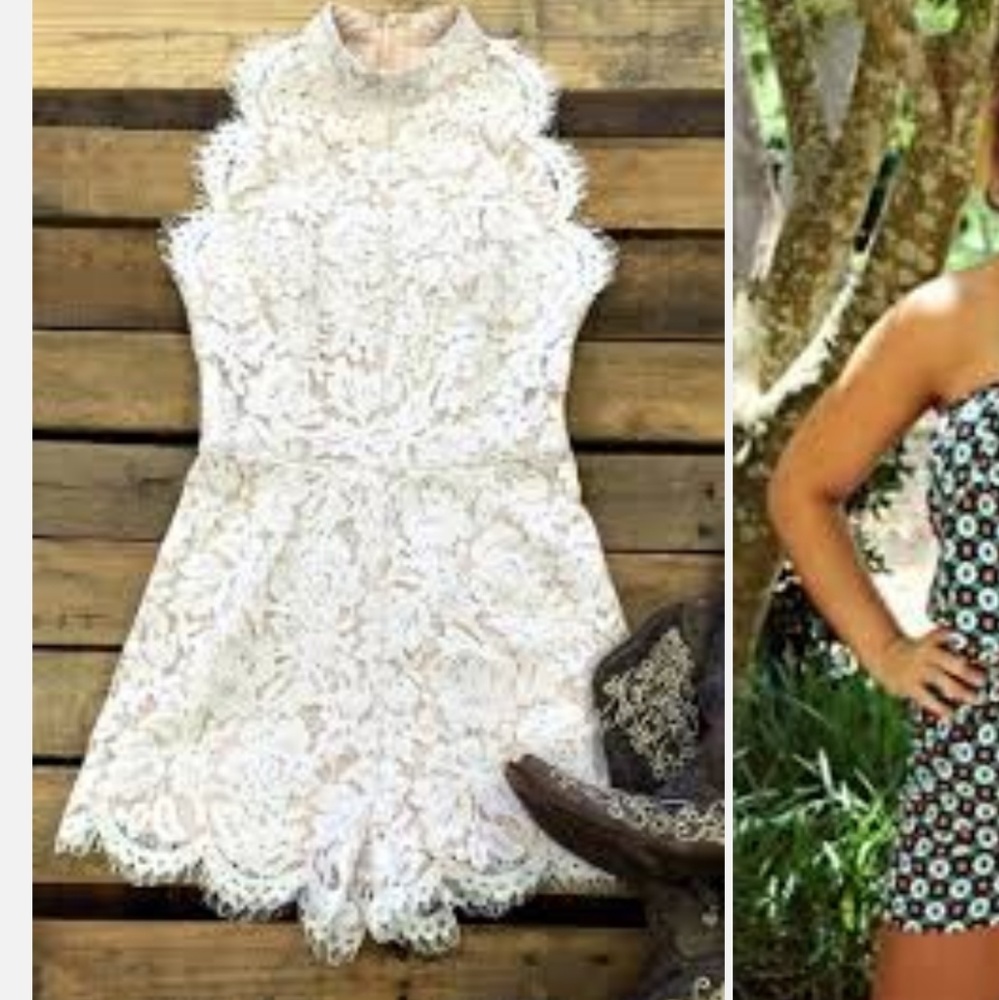 Three times a Lady Lace Romper