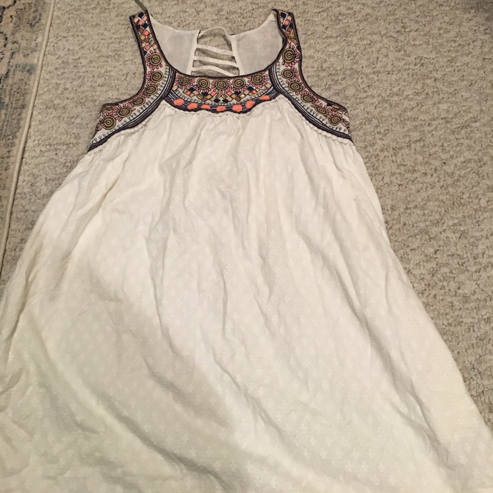 Gorgeous White And Colorful dress Anthropologie
