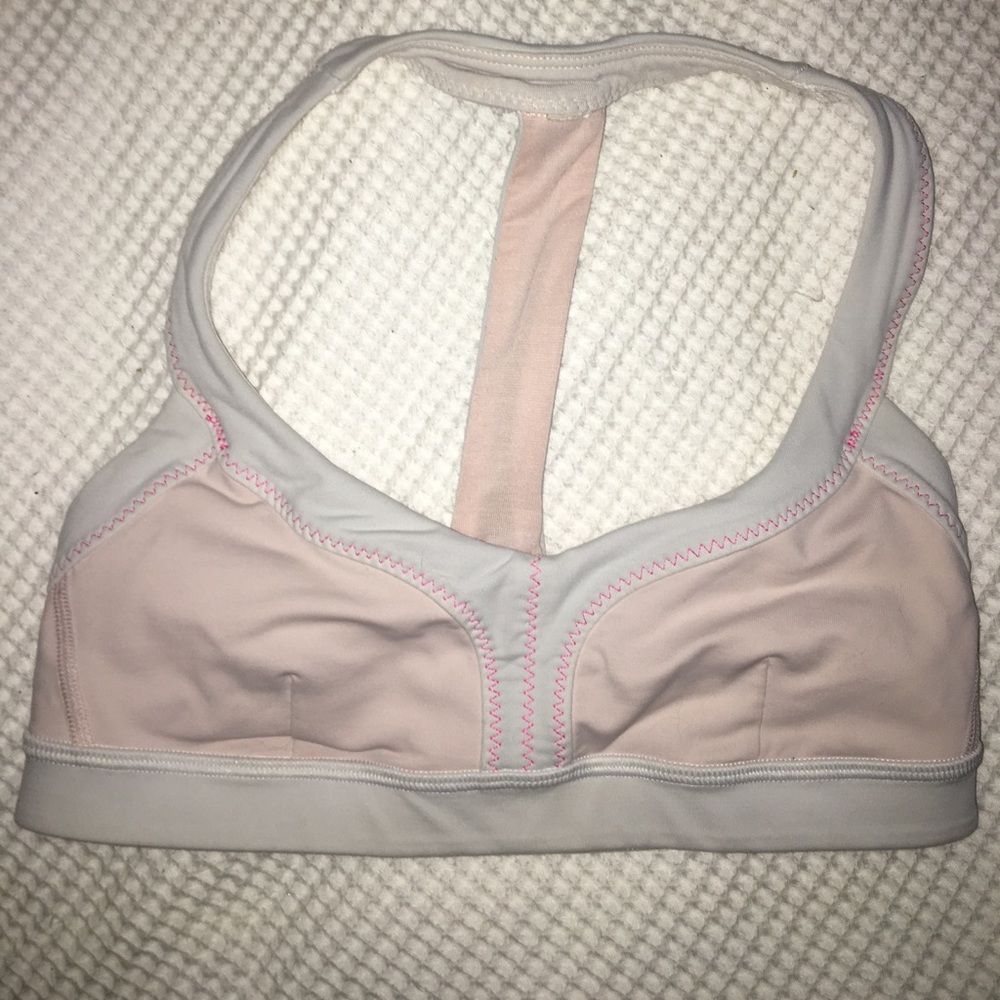 Lululemon white and pink sportsbra