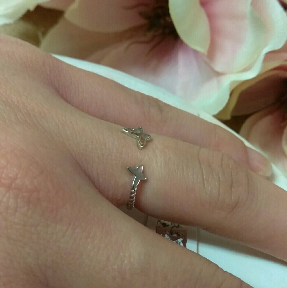 Solid Silver Reversible Adjustable Ring Music - Picture 5 of 5