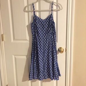 Blue and white sun dress